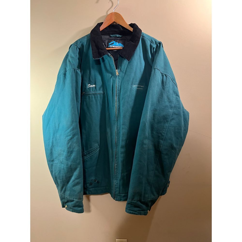 Tri-Mountain Spruce Green‎ Quilted Lined Canvas Work Jacket - Mens 2XL